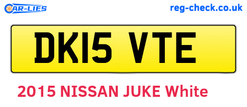 DK15VTE are the vehicle registration plates.