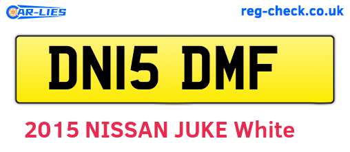 DN15DMF are the vehicle registration plates.