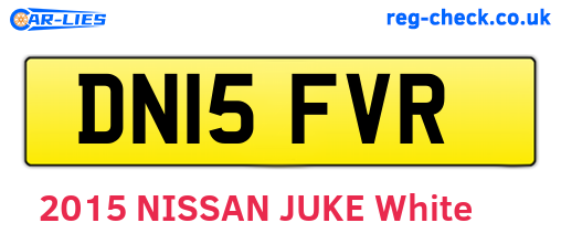 DN15FVR are the vehicle registration plates.