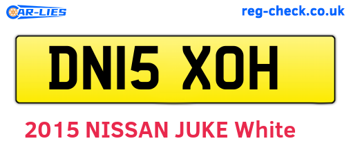 DN15XOH are the vehicle registration plates.