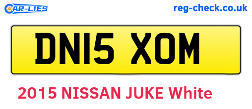 DN15XOM are the vehicle registration plates.