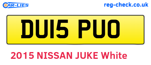 DU15PUO are the vehicle registration plates.