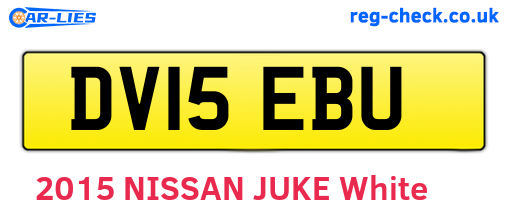 DV15EBU are the vehicle registration plates.