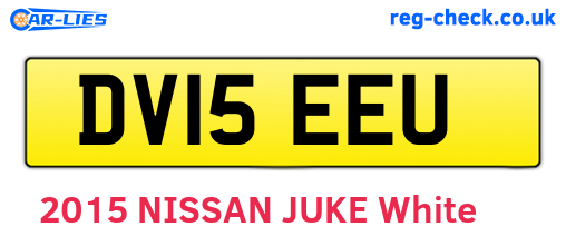 DV15EEU are the vehicle registration plates.