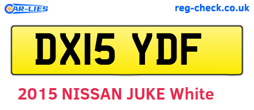 DX15YDF are the vehicle registration plates.