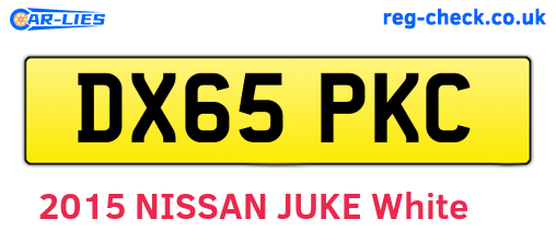 DX65PKC are the vehicle registration plates.