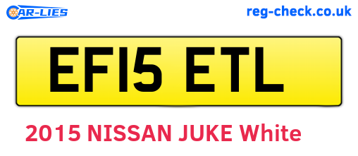 EF15ETL are the vehicle registration plates.