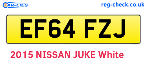 EF64FZJ are the vehicle registration plates.