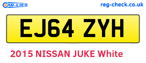 EJ64ZYH are the vehicle registration plates.