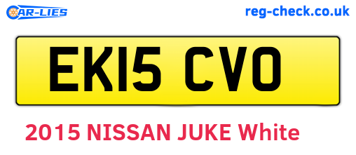 EK15CVO are the vehicle registration plates.