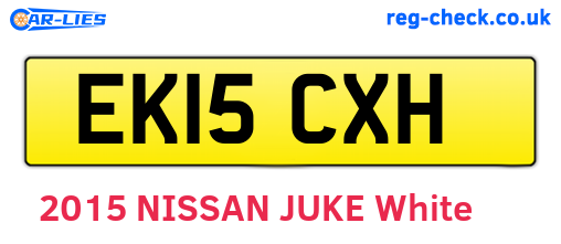 EK15CXH are the vehicle registration plates.