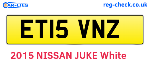 ET15VNZ are the vehicle registration plates.