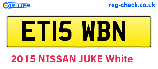 ET15WBN are the vehicle registration plates.