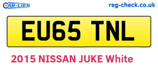 EU65TNL are the vehicle registration plates.