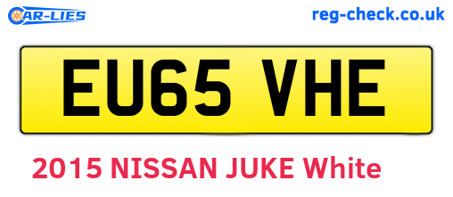EU65VHE are the vehicle registration plates.