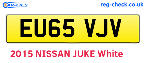 EU65VJV are the vehicle registration plates.