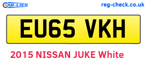 EU65VKH are the vehicle registration plates.