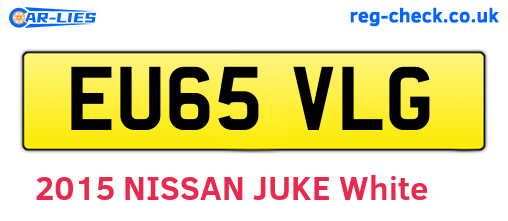 EU65VLG are the vehicle registration plates.