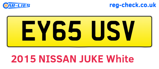 EY65USV are the vehicle registration plates.