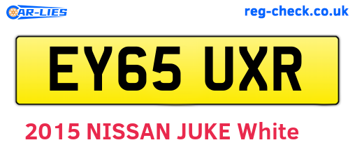EY65UXR are the vehicle registration plates.