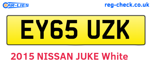 EY65UZK are the vehicle registration plates.