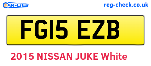 FG15EZB are the vehicle registration plates.