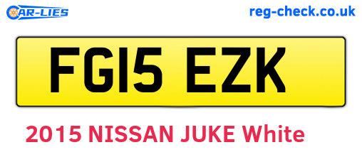 FG15EZK are the vehicle registration plates.