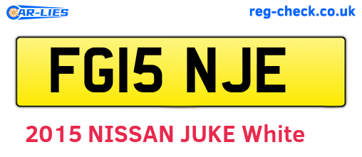 FG15NJE are the vehicle registration plates.