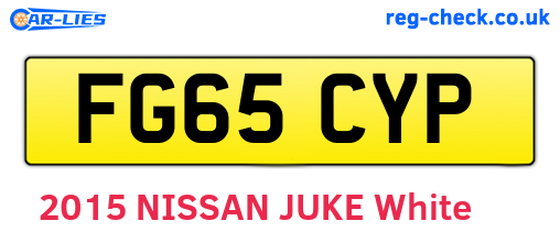 FG65CYP are the vehicle registration plates.