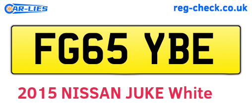 FG65YBE are the vehicle registration plates.