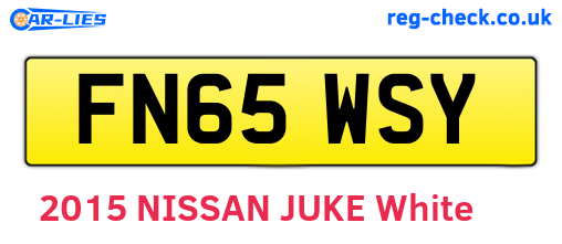FN65WSY are the vehicle registration plates.