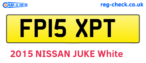 FP15XPT are the vehicle registration plates.