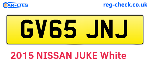 GV65JNJ are the vehicle registration plates.