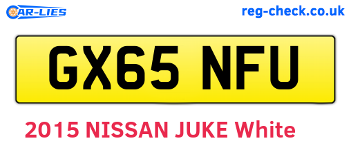 GX65NFU are the vehicle registration plates.