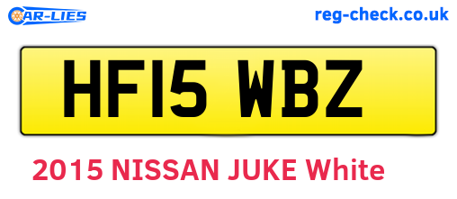 HF15WBZ are the vehicle registration plates.