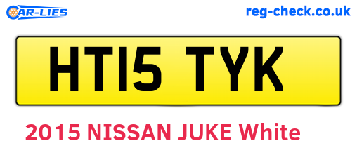 HT15TYK are the vehicle registration plates.