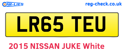 LR65TEU are the vehicle registration plates.