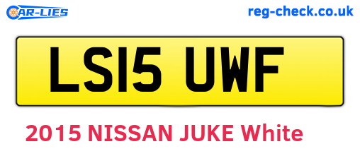 LS15UWF are the vehicle registration plates.