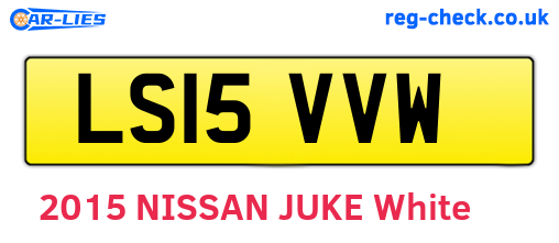 LS15VVW are the vehicle registration plates.