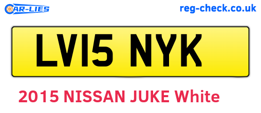 LV15NYK are the vehicle registration plates.