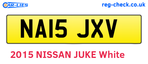 NA15JXV are the vehicle registration plates.