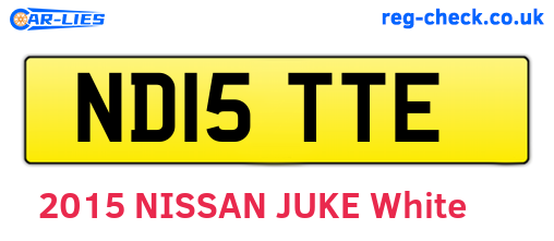 ND15TTE are the vehicle registration plates.