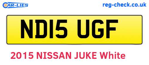 ND15UGF are the vehicle registration plates.