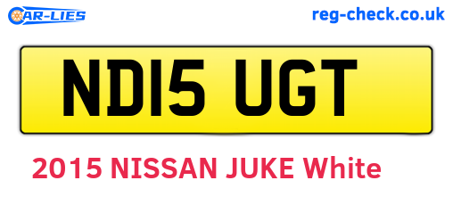 ND15UGT are the vehicle registration plates.