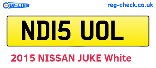 ND15UOL are the vehicle registration plates.