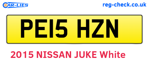 PE15HZN are the vehicle registration plates.