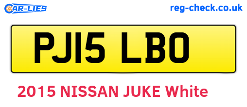PJ15LBO are the vehicle registration plates.
