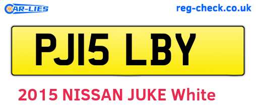 PJ15LBY are the vehicle registration plates.