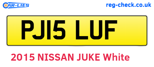 PJ15LUF are the vehicle registration plates.