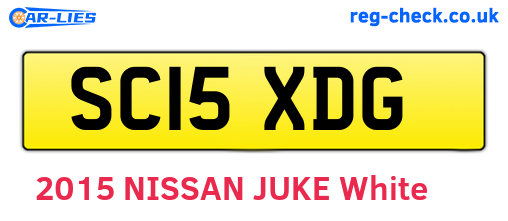 SC15XDG are the vehicle registration plates.